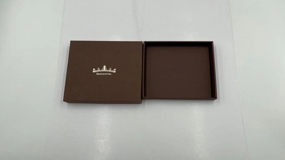 Small Matt Brown Lip And Base Jewellery Presentation Box Custom Logo