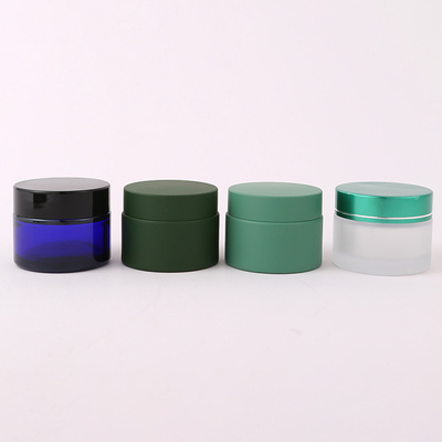 Straight Side Cosmetic Bottle Packaging 1 oz 2oz 4oz Clear Glass Cream Cosmetics Jar