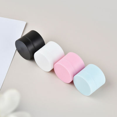 PP Double Wall Round Jar for Face Cream Sample 3g5g10g15g30g Black White Blue Pink Matte Custom Empty Plastic Nail Gel Jar