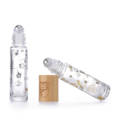 5ml 10ml 15ml Bamboo Wooden Glass Roller Ball Deodorant Bottle for Essential Oil Roll on Perfume without Reed Diffuser