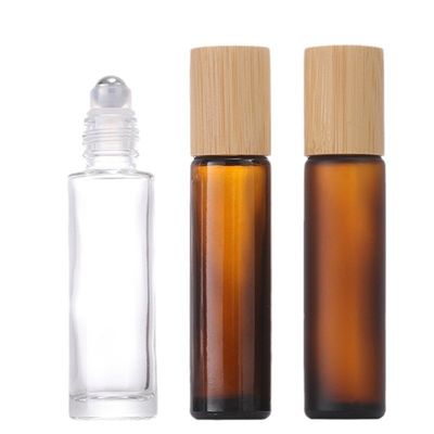 5ml 10ml 15ml Bamboo Wooden Glass Roller Ball Deodorant Bottle for Essential Oil Roll on Perfume without Reed Diffuser